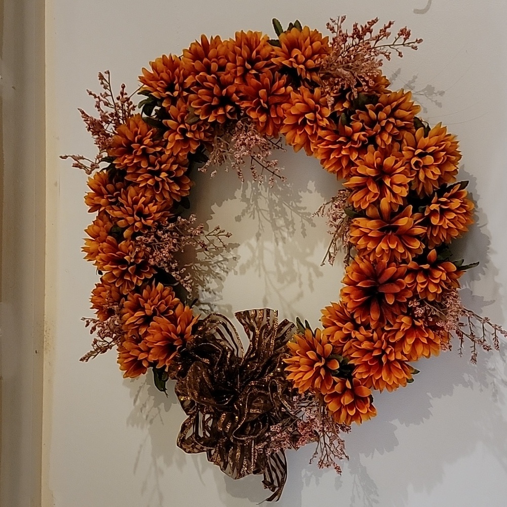 Floral Orange Wreath